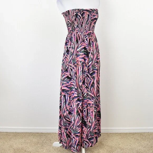 Evereve Hadley Strapless Maxi Dress Palm Print - XS - Picture 8 of 9